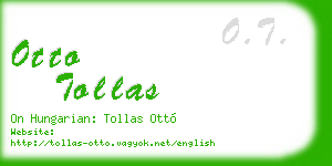 otto tollas business card